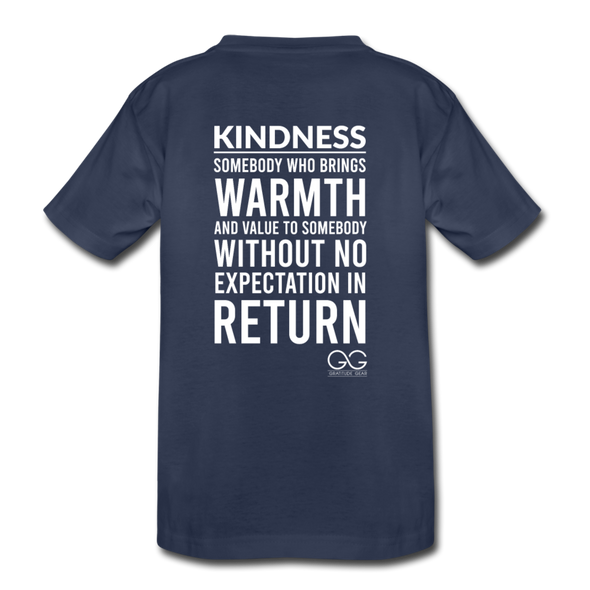 Kids' Premium T-Shirt Kindness Definition - navy