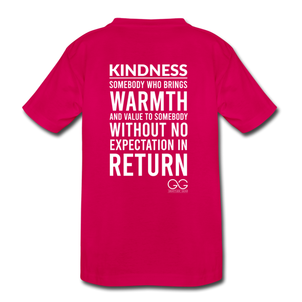 Kids' Premium T-Shirt Kindness Definition - dark pink