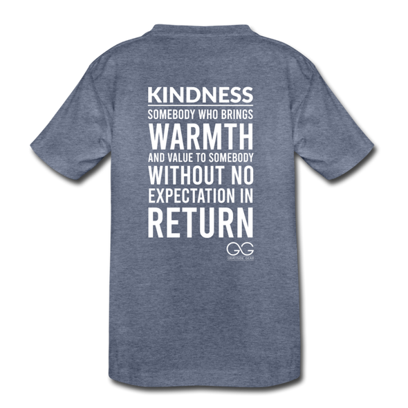 Kids' Premium T-Shirt Kindness Definition - heather blue