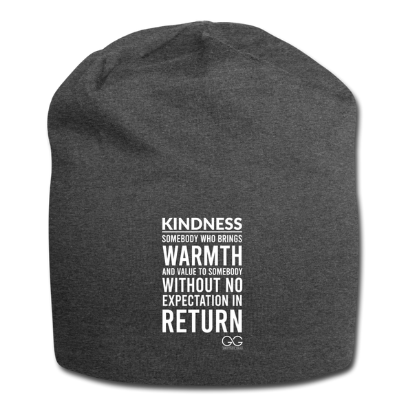 Jersey Beanie Kindness Definition - charcoal gray