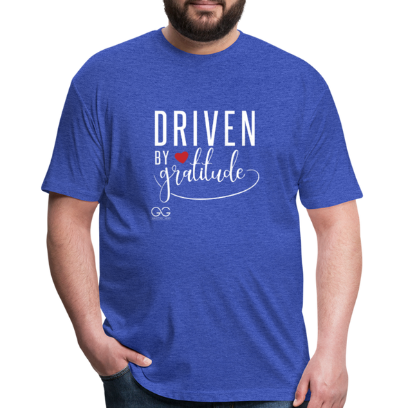 Driven by gratitude t-shirt - heather royal