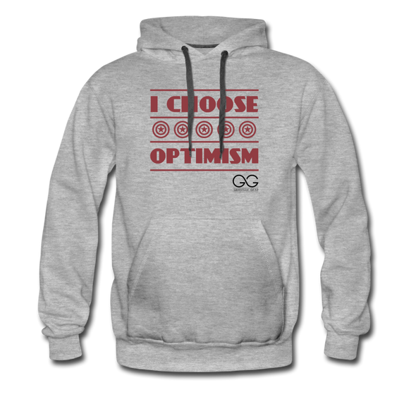 I choose optimism hoodie - heather gray