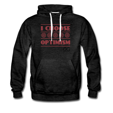 I choose optimism hoodie - charcoal gray