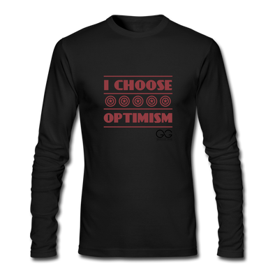 I choose optimism long sleeve - black