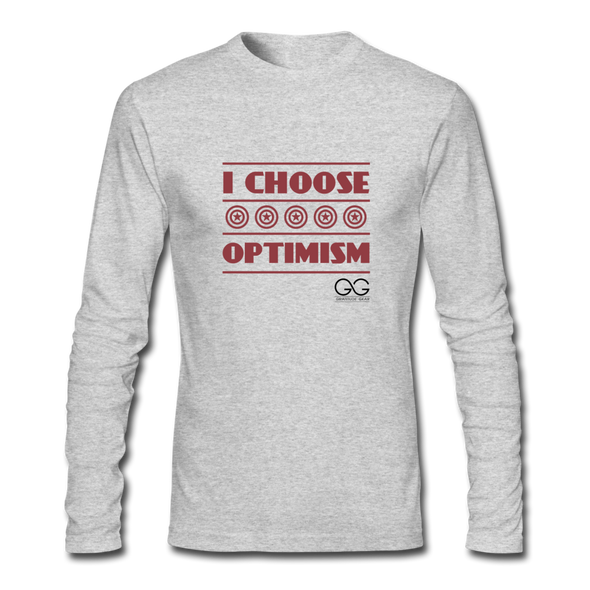 I choose optimism long sleeve - heather gray