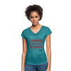 I choose optimism super v neck t-shirt - heather turquoise