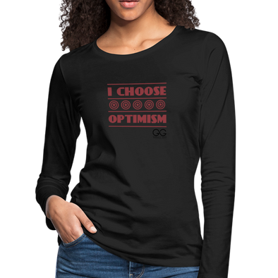 I choose optimism long sleeve - black