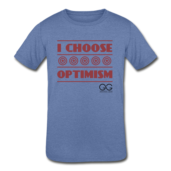 I choose optimism t-shirt - heather Blue