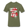Fitted Cotton/Poly T-Shirt by Next LevelI AM FULL OF GRATITUDE - heather military green