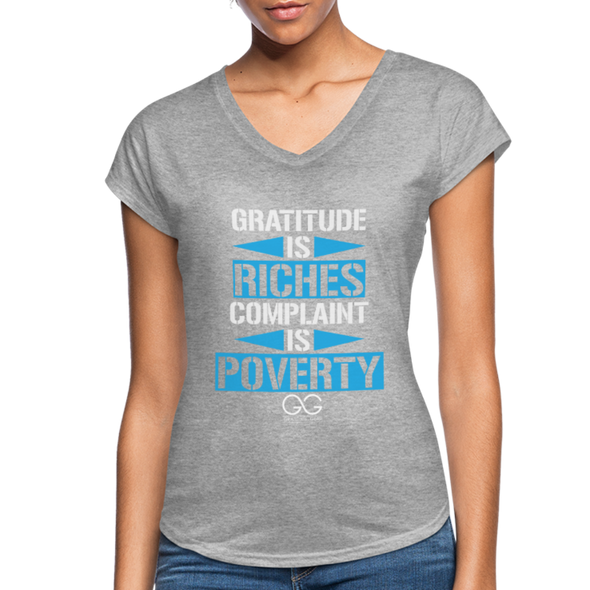 Gratitude is riches complaint is poverty - heather gray