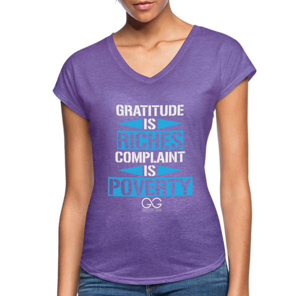 Gratitude is riches complaint is poverty - purple heather