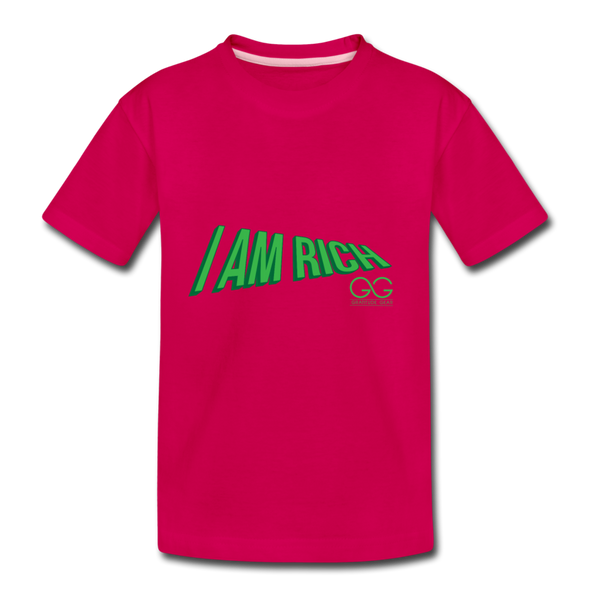 Kids' Premium T-Shirt  I AM RICH. - dark pink