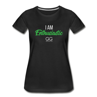 I am enthusiastic Women’s Premium Organic T-Shirt - black