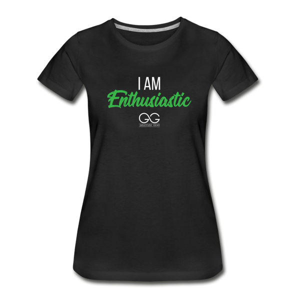 I am enthusiastic Women’s Premium Organic T-Shirt - black
