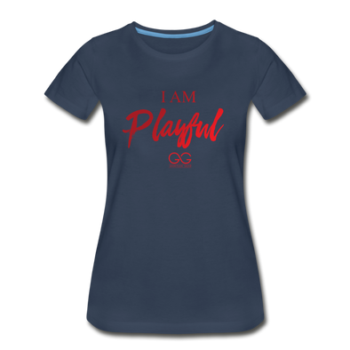 I am powerful super comfortable Women’s Premium Organic T-Shirt - navy