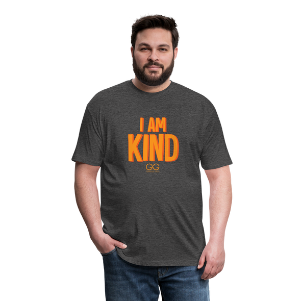 i am kind Fitted Cotton/Poly T-Shirt by Next Level - heather black