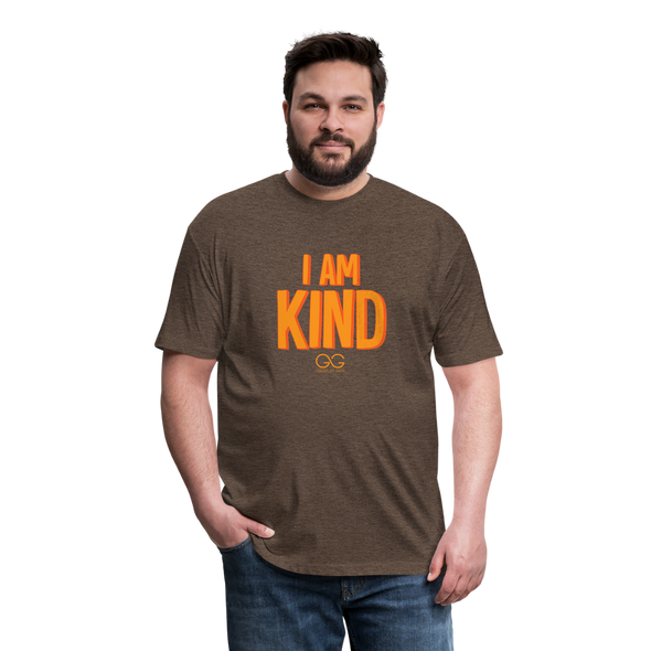 i am kind Fitted Cotton/Poly T-Shirt by Next Level - heather espresso