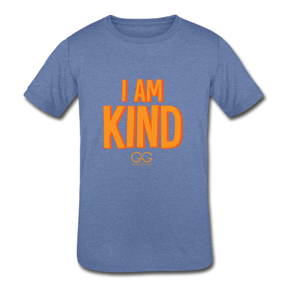 I AM KIND Kids' Tri-Blend T-Shirt - heather Blue