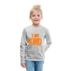 I AM KIND Kids' Premium Long Sleeve T-Shirt - heather gray