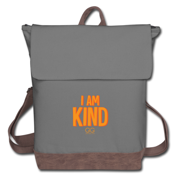 🚨I AM KIND Canvas Backpack🚨 - gray/brown