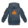 I AM KIND Kids‘ Premium Hoodie - heather denim