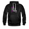 Never Give Up Men’s Premium Hoodie - charcoal gray