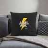 I Am Powerful Throw Pillow Cover 18” x 18” - black