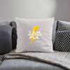 I Am Powerful Throw Pillow Cover 18” x 18” - light taupe