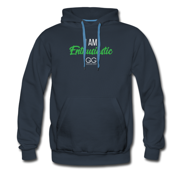 I am enthusiastic mens hoodie - navy