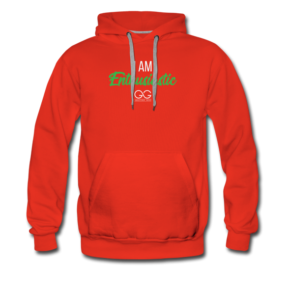 I am enthusiastic mens hoodie - red
