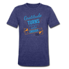 Gratitude turns what we have into enough Unisex Tri-Blend T-Shirt - heather indigo