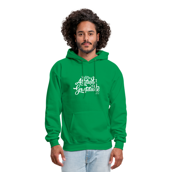 Attitude Of Gratitude mens hoodie - kelly green