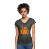 I am kind  Women's Tri-Blend V-Neck T-Shirt - deep heather