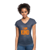 I am kind  Women's Tri-Blend V-Neck T-Shirt - navy heather