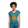 I am kind  Women's Tri-Blend V-Neck T-Shirt - heather turquoise