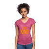 I am kind  Women's Tri-Blend V-Neck T-Shirt - heather raspberry