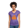 I am kind  Women's Tri-Blend V-Neck T-Shirt - purple heather