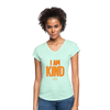 I am kind  Women's Tri-Blend V-Neck T-Shirt - mint