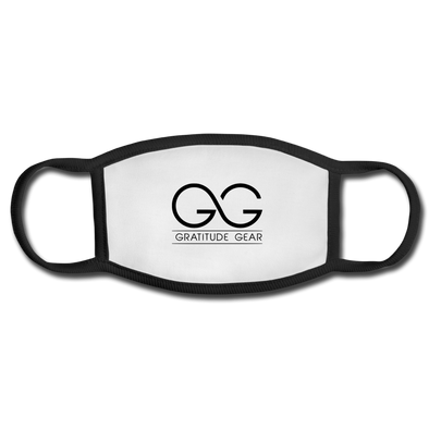 Adult Face Mask Gratitude Gear Logo - white/black