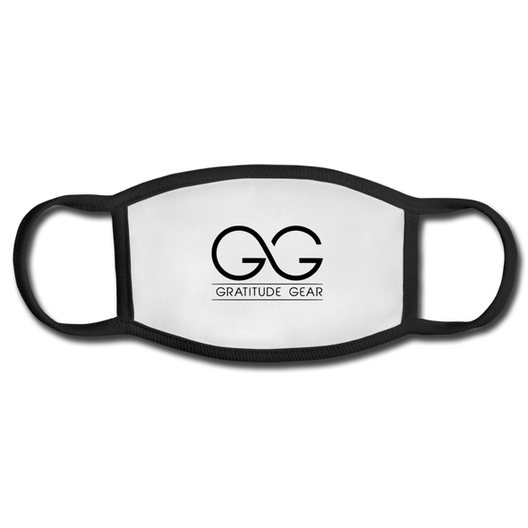 Adult Face Mask Gratitude Gear Logo - white/black