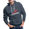 FREEDOM Men’s Premium Hoodie - heather denim