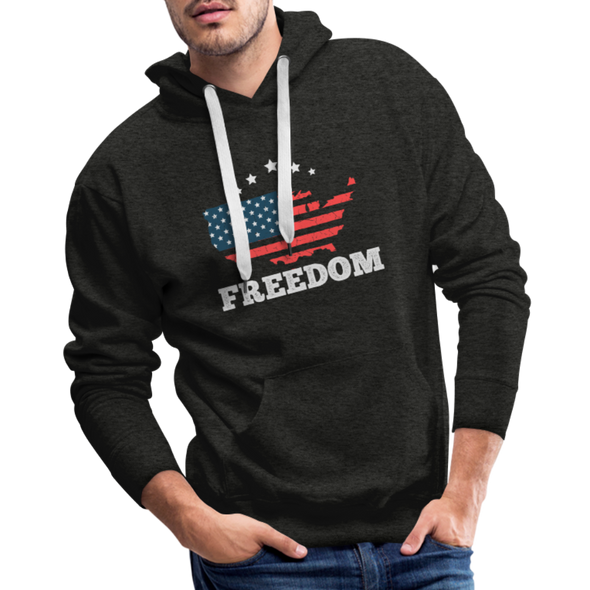 FREEDOM Men’s Premium Hoodie - charcoal grey