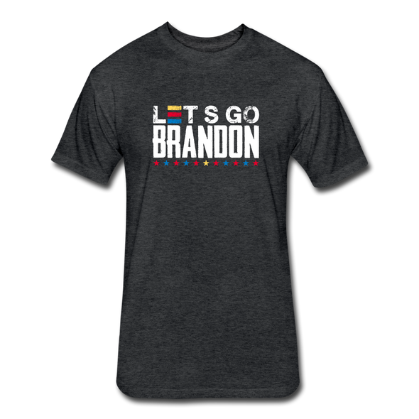 Lets Go Brandon Fitted Cotton-Poly T-Shirt - heather black