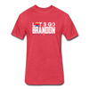 Lets Go Brandon Fitted Cotton-Poly T-Shirt - heather red