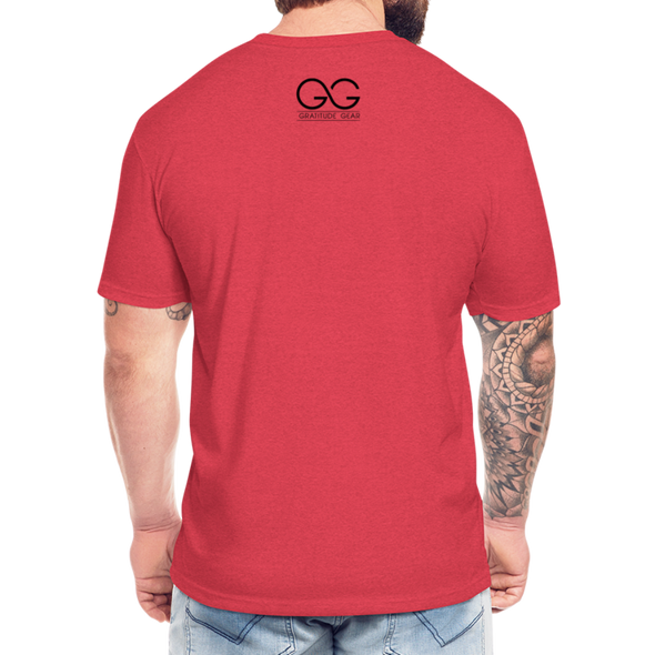 TRUTH Fitted Cotton/Poly T-Shirt - heather red