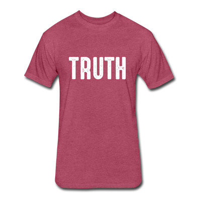 TRUTH Fitted Cotton/Poly T-Shirt - heather burgundy