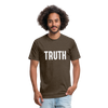 TRUTH Fitted Cotton/Poly T-Shirt - heather espresso