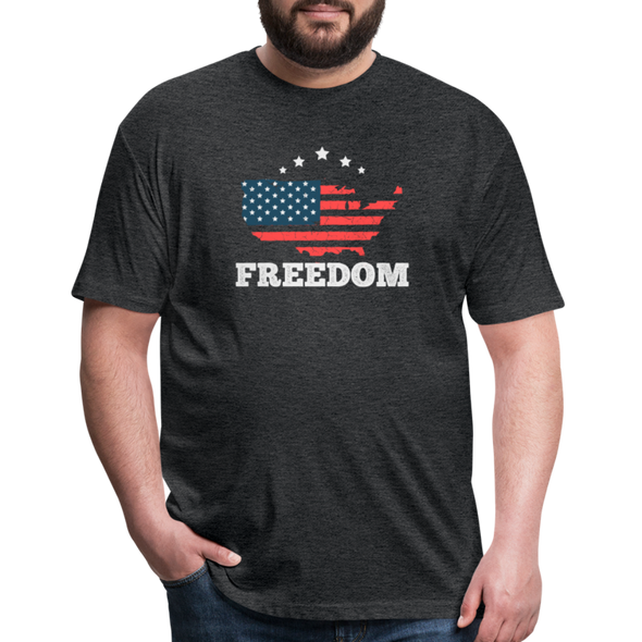 FREEDOM Fitted Cotton-Poly T-Shirt - heather black