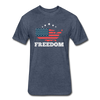 FREEDOM Fitted Cotton-Poly T-Shirt - heather navy