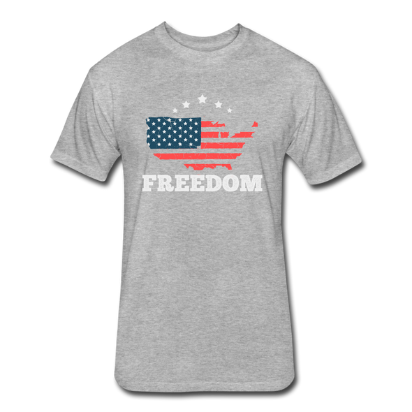 FREEDOM Fitted Cotton-Poly T-Shirt - heather gray
